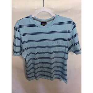 Patagonia Casual Shirt Men’s Size Medium Blue Striped Short Sleeve Pocket